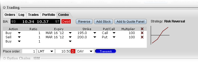 Trade multi-leg options